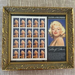 Framed 1995 Legends of Hollywood Marilyn Monroe Stamps